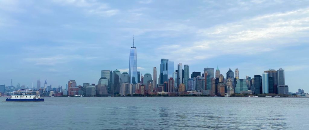 Manhattan view from Liberty Island